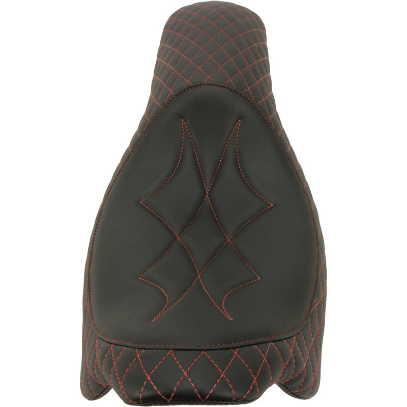 MUSTANG Revere Journey One-Piece 2-Up Seat - Diamond American Beauty Red Stitch - Touring '08-'21