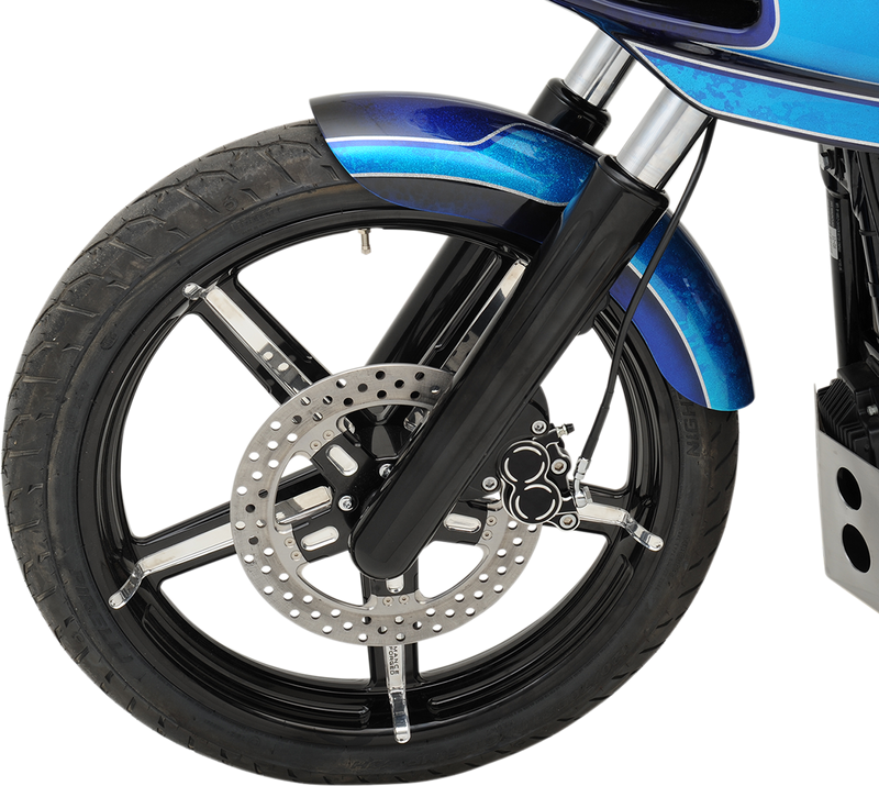 DRAG SPECIALTIES Fender-To-Fork Adapters - Gloss Black - FLH/FLT '14-'20