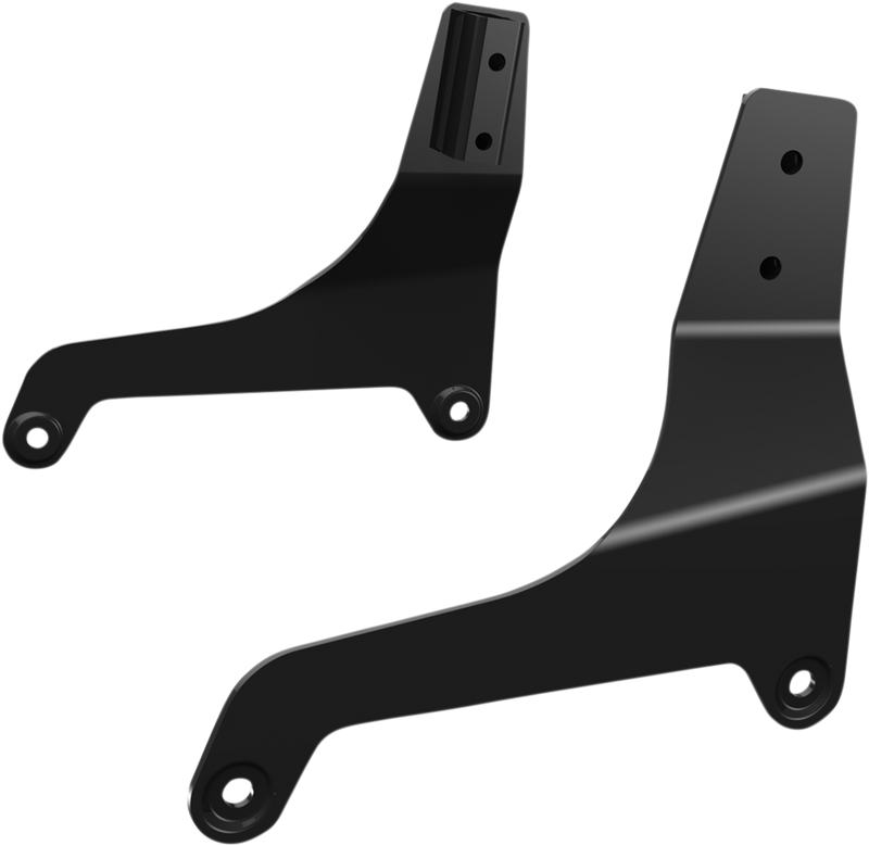 DRAG SPECIALTIES Sissy Bar Side Plates - Black - Softail '18-'21