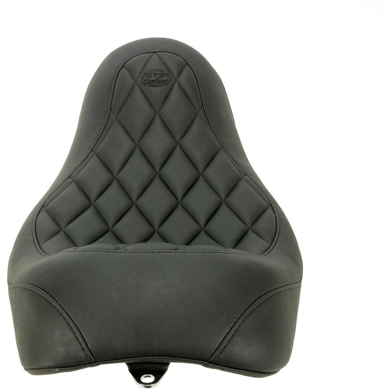 MUSTANG Wide Tripper™ Forward Solo Seat - Diamond - Black - Softail '14-'17