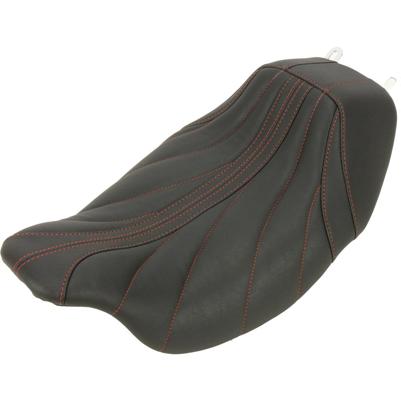 MUSTANG Revere Journey Gravity Solo Seat - American Beauty Red Stitch - Touring '08-'21