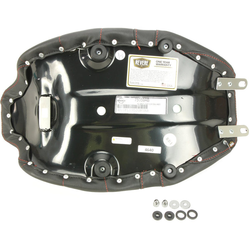 MUSTANG Revere Journey Gravity Solo Seat - American Beauty Red Stitch - Touring '08-'21