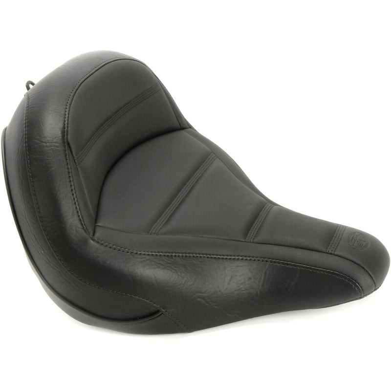 MUSTANG Wide Solo Touring Seat - Quad Stich - Black - Softail '18-'21