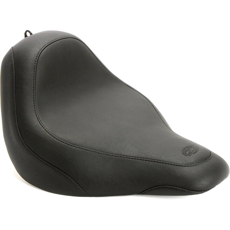 MUSTANG Wide Tripper™ Solo Seat - Smooth - Black - Softail '18-'21