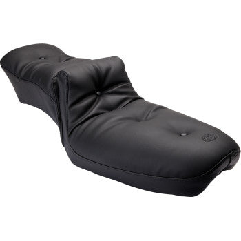 MUSTANG Regal Duke Pillow One-Piece 2-Up Seat - Sportster '96-'03 with 2.1/3.3 Gallon Tank