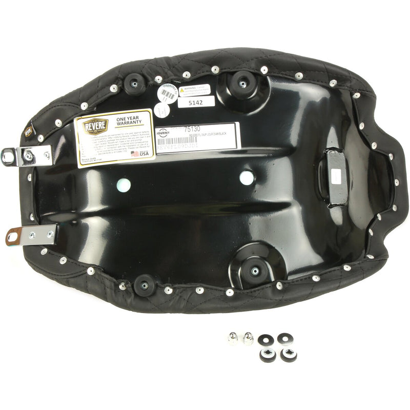 MUSTANG Revere Journey Solo Seat - Black Diamond Stitch - Touring '08-'21