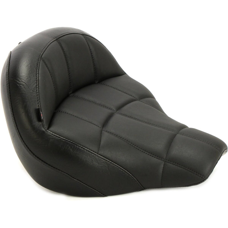 MUSTANG Wide Tripper™ Solo Seat - Cube Pattern - Black - Softail '18-'21