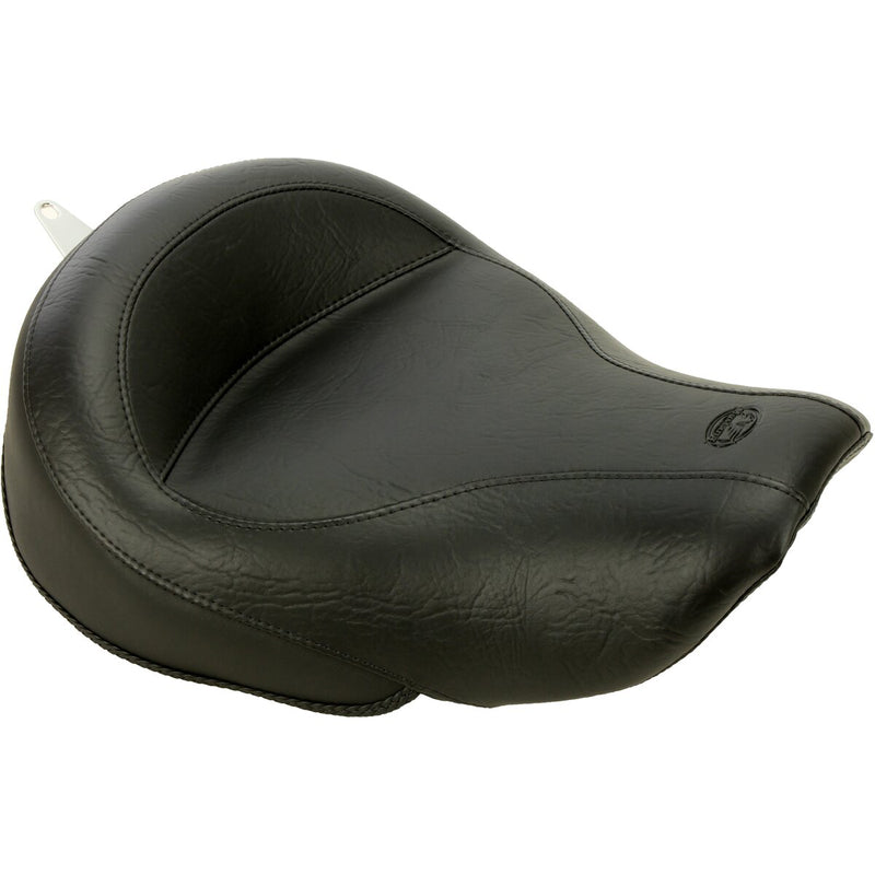 MUSTANG Wide Touring Solo Seat - Smooth - Black - Dyna '04-'05