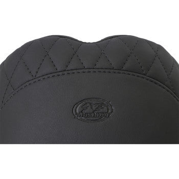 MUSTANG Tripper Fastback™ Seat for Yaffe Tank - Stitched with Small Diamond-Stitched Inlays - Touring '08-'21