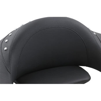 MUSTANG Extended Arm Wrap-Around Backrest - Chrome Studs - Touring '08-'13