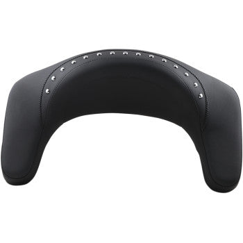 MUSTANG Extended Arm Wrap-Around Backrest - Chrome Studs - Touring '08-'13