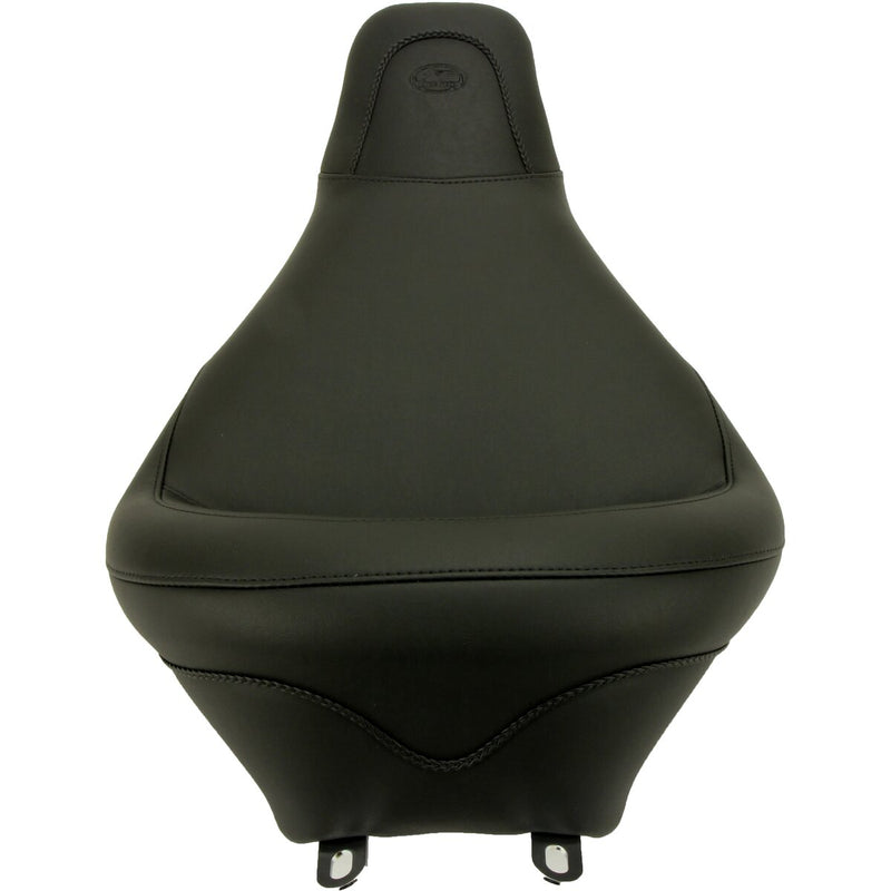 MUSTANG Wide Solo Seat - Smooth - Black - Touring '97-'07