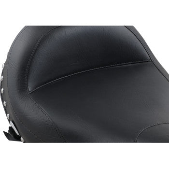MUSTANG Solo Touring Seat - Wide - Chrome Studs and Conchos - Indian '14-'24