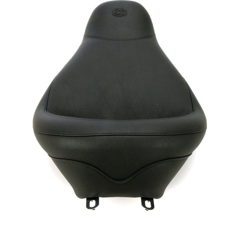 MUSTANG Wide Solo Seat - Smooth - Black - FLH '97-'07