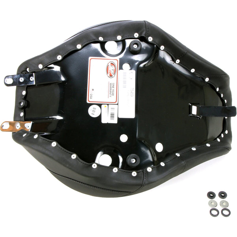 MUSTANG Wide Solo Seat - Smooth - Black - FLH '97-'07