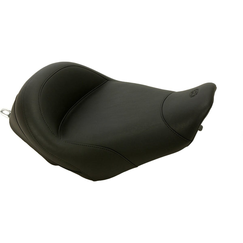 MUSTANG Wide Solo Seat - Smooth - Black - FLH '97-'07