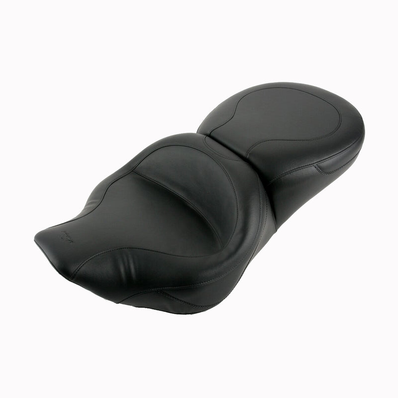 MUSTANG Vintage Wide One-Piece 2-Up Ultra Touring Seat - Smooth - Black - FLH '97-'07