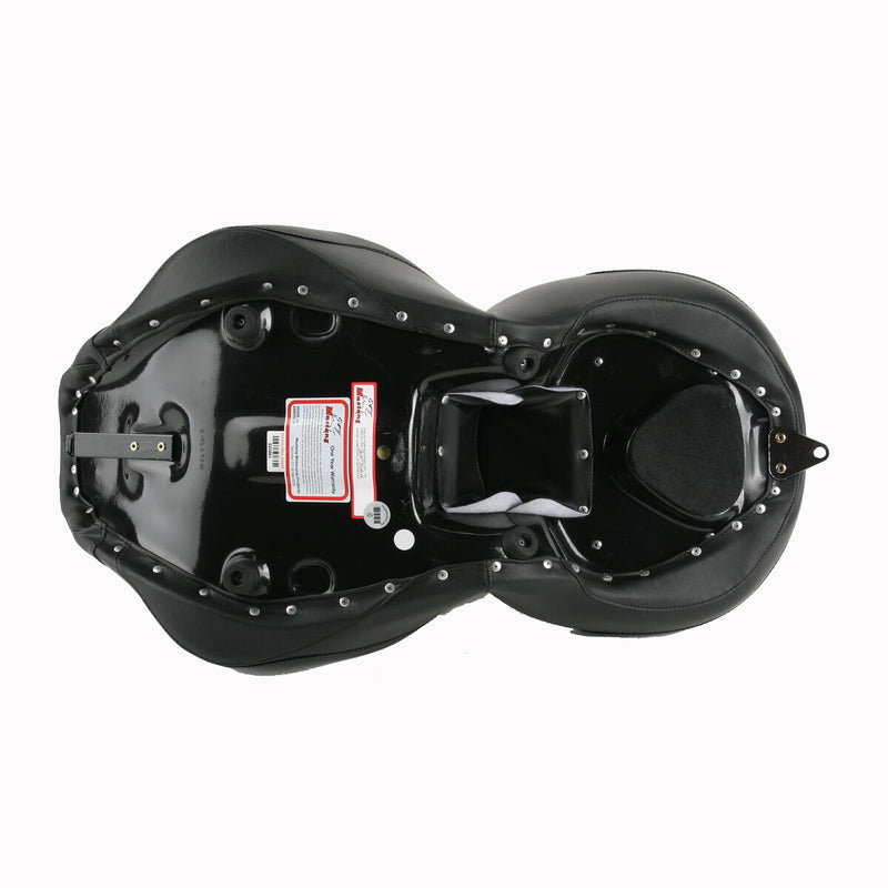 MUSTANG Vintage Wide One-Piece 2-Up Ultra Touring Seat - Smooth - Black - FLH '97-'07