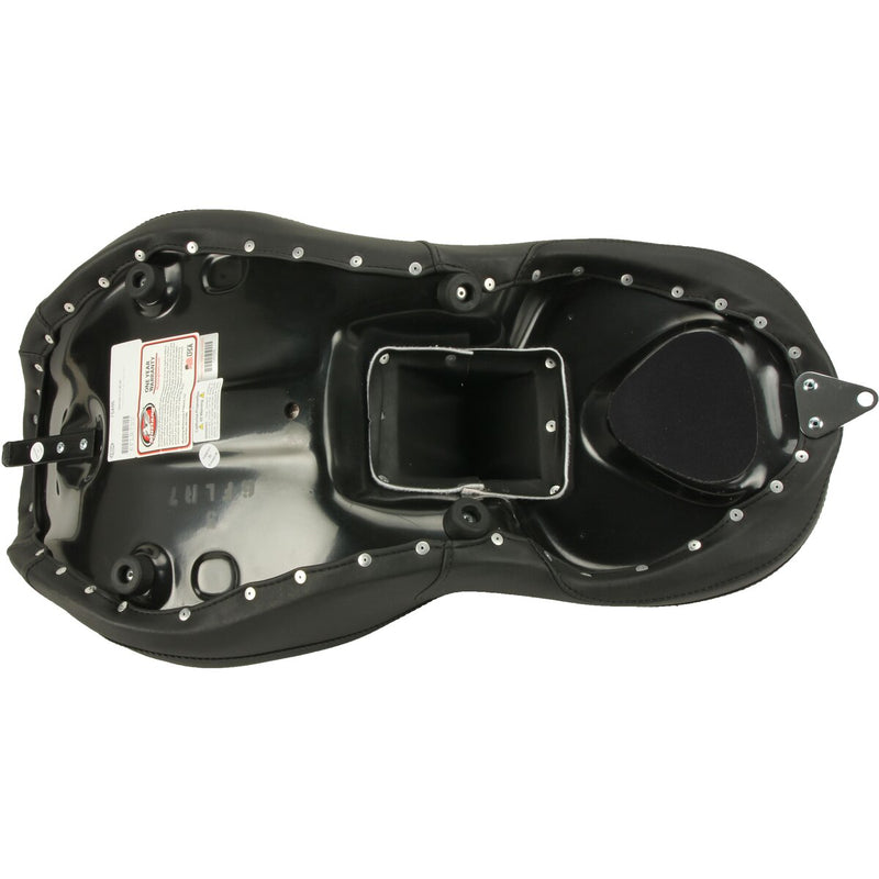 MUSTANG One-Piece Sport 2-Up Plain Touring Vinyl Seat - Black - Touring '97-'07