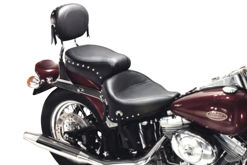 MUSTANG Wide Studded Touring One-Piece 2-Up Seat - Softail '84-'99