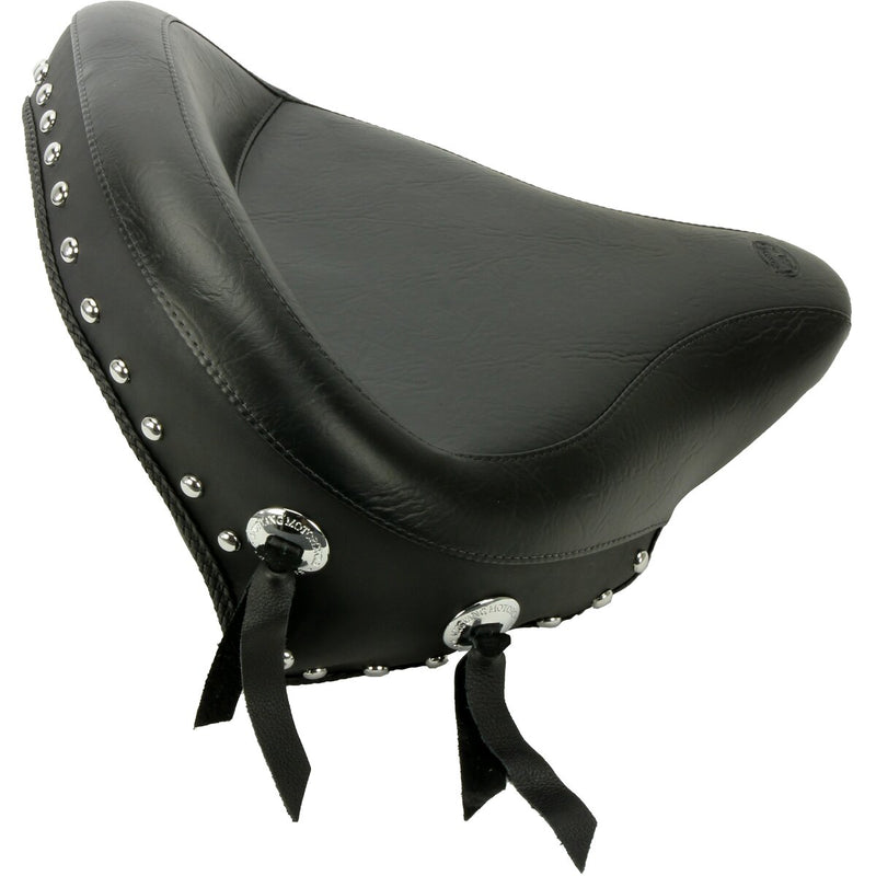MUSTANG Vintage Wide Solo Seat - Chrome Studs and Conchos - Softail '84-'99