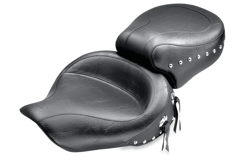 MUSTANG Wide Studded Touring One-Piece 2-Up Seat - Dyna '96-'03