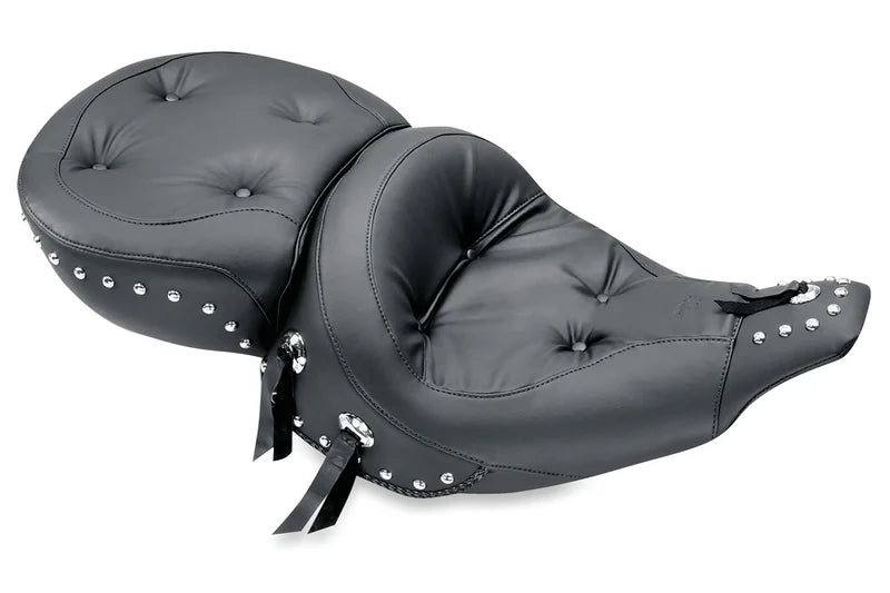 MUSTANG Wide Studded Touring One-Piece 2-Up Seat - Touring '91-'96