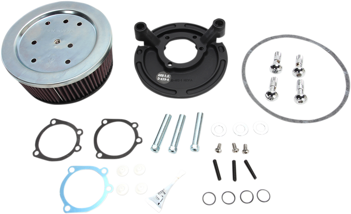 ARLEN NESS Big Sucker Air Cleaner Kit - Black - Stage I - 2009-2021 SPORTSTER MODELS