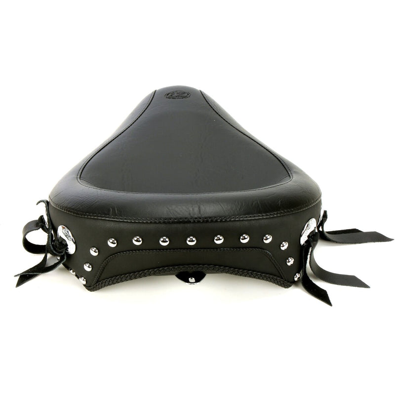 MUSTANG Solo Seat - Chrome Studs and Conchos - Sportster '96-'03 with 2.1/3.3 Gallon Tank
