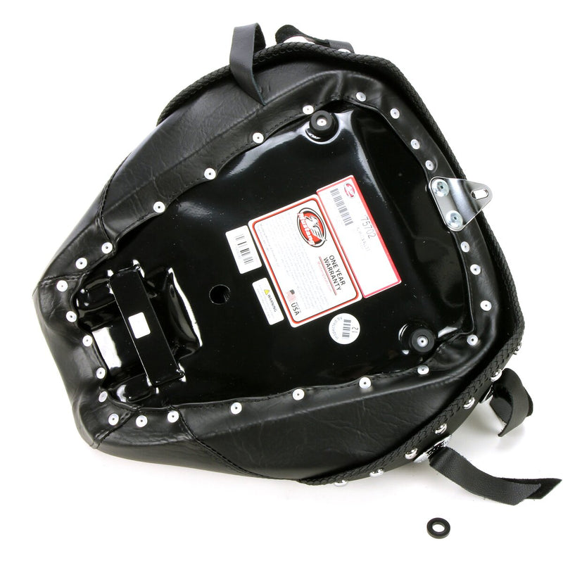 MUSTANG Solo Seat - Chrome Studs and Conchos - Sportster '96-'03 with 2.1/3.3 Gallon Tank