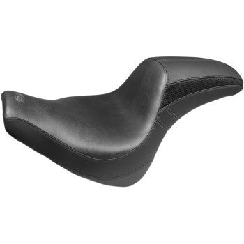 MUSTANG Tripper Fastback™ One-Piece 2-Up Seat - Smooth - Black - Softail '18-'21