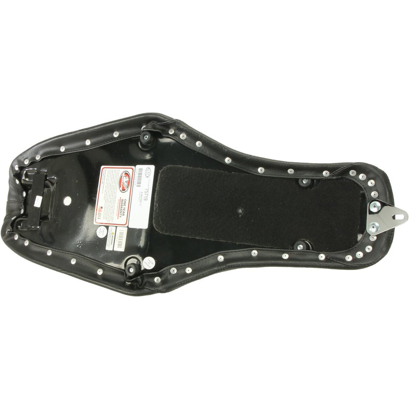 MUSTANG Fastback™ One-Piece 2-Up Seat - Stitched - Black - Sportster '96-'03 with 2.1/3.3 Gallon Tank