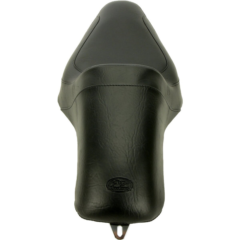 MUSTANG Fastback™ One-Piece 2-Up Seat - Stitched - Black - Sportster '96-'03 with 2.1/3.3 Gallon Tank