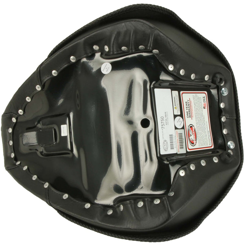 MUSTANG Standard Touring Solo Smooth Vinyl Seat - Black - Softail '84-'99