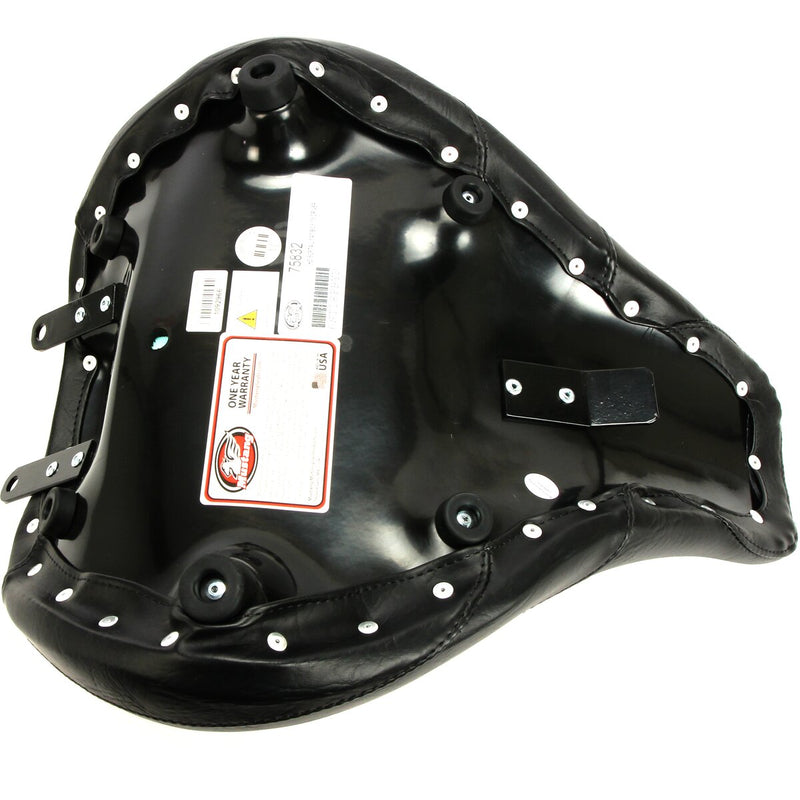 MUSTANG Touring Solo Seat  - Perforated Tuck & Roll - Black - Softail '18-'21