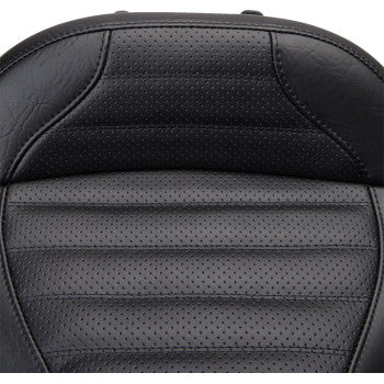 MUSTANG Touring Solo Seat  - Perforated Tuck & Roll - Black - FLFB '18-'21