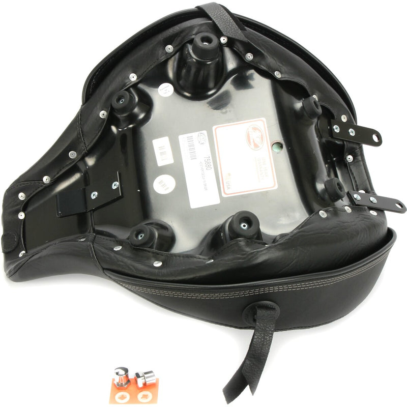 MUSTANG Max Profile Solo Touring Seat - without Driver Backrest - Black - Original - Softail '18-'21