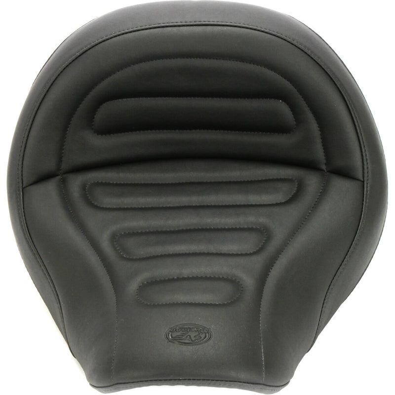 MUSTANG Max Profile Solo Touring Seat - without Driver Backrest - Black - Trapezoid Stitch - Softail '18-'21