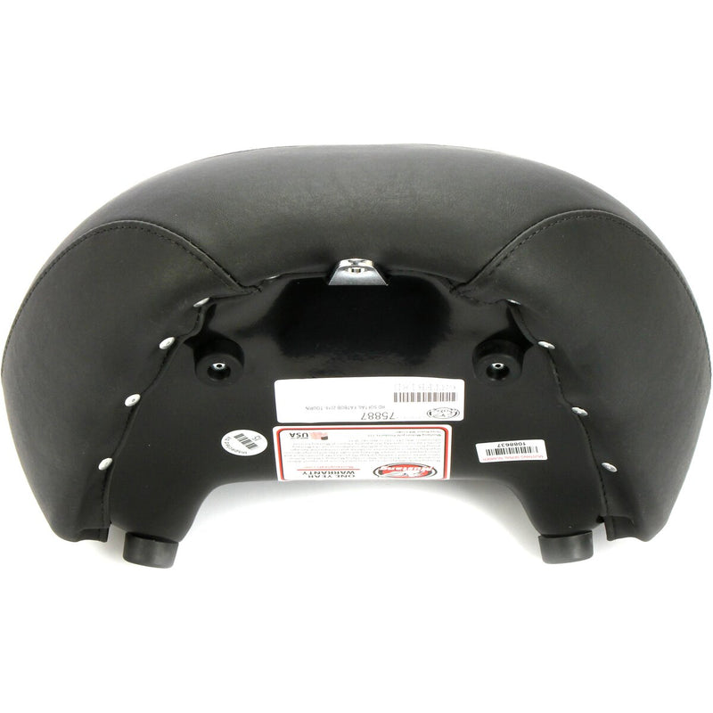 MUSTANG Max Profile Solo Touring Seat - without Driver Backrest - Black - Trapezoid Stitch - Softail '18-'21