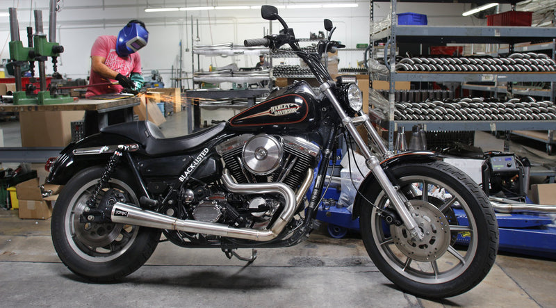 TBR Comp S 2in1 Exhaust Brushed W/Cf End Cap - '87-'94 DYNA