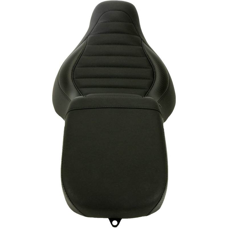 MUSTANG Squareback Seat - Black - Tuck-n-Roll - Softail '18-'21
