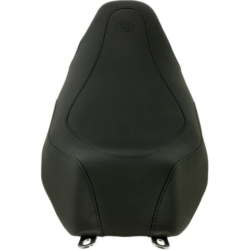 MUSTANG Tripper Black Stitched without Backrest Solo Synthetic Glove Leather Seat - Black - Touring '08-'21