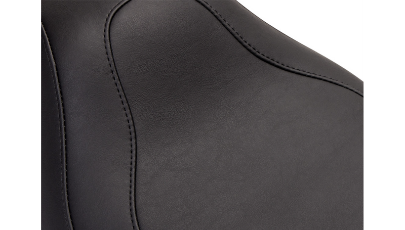 MUSTANG Tripper Black Stitched without Backrest Solo Synthetic Glove Leather Seat - Black - Touring '08-'21