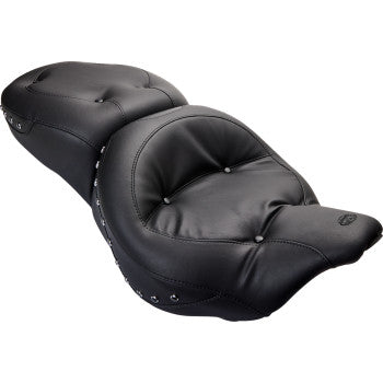 MUSTANG One-Piece 2-Up Ultra Regal Tour Seat - Black Studs - Touring '08-'21