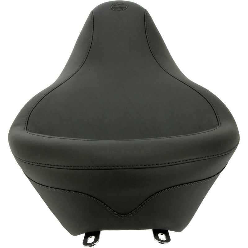 MUSTANG Vintage Wide Super Solo Seat - Smooth - Black -Touring '08-'21