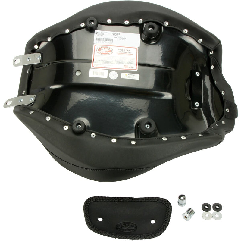 MUSTANG Vintage Wide Super Solo Seat - Smooth - Black -Touring '08-'21