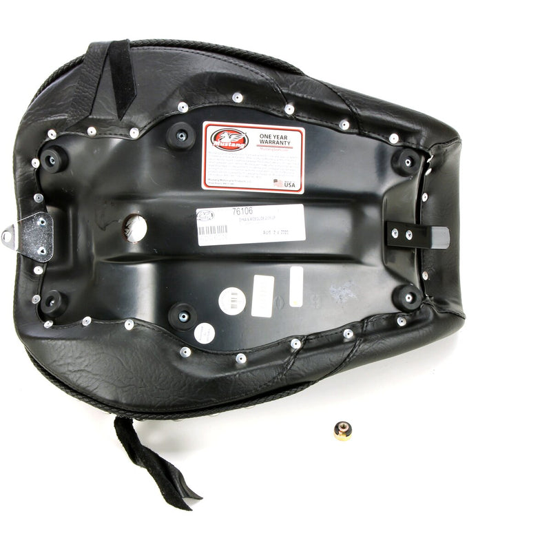 MUSTANG Wide Touring Solo Seat - Chrome Studs and Conchos - Dyna '06-'17