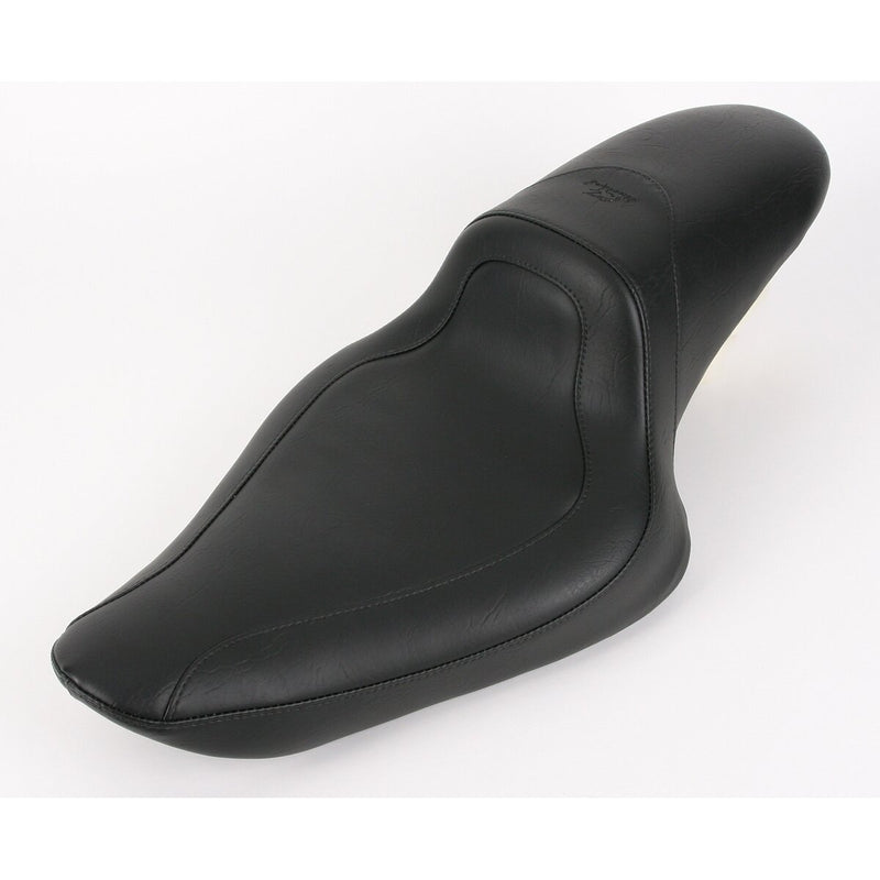 MUSTANG Fastback™ One-Piece 2-Up Seat - Stitched - Black - Sportster '04-'21 with 2.1/3.3 Gallon Tank