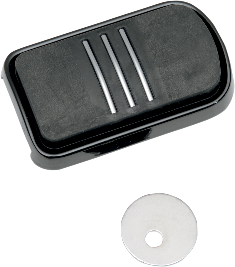 DRAG SPECIALTIES Sweeper Design Brake Pedal Pad - Black