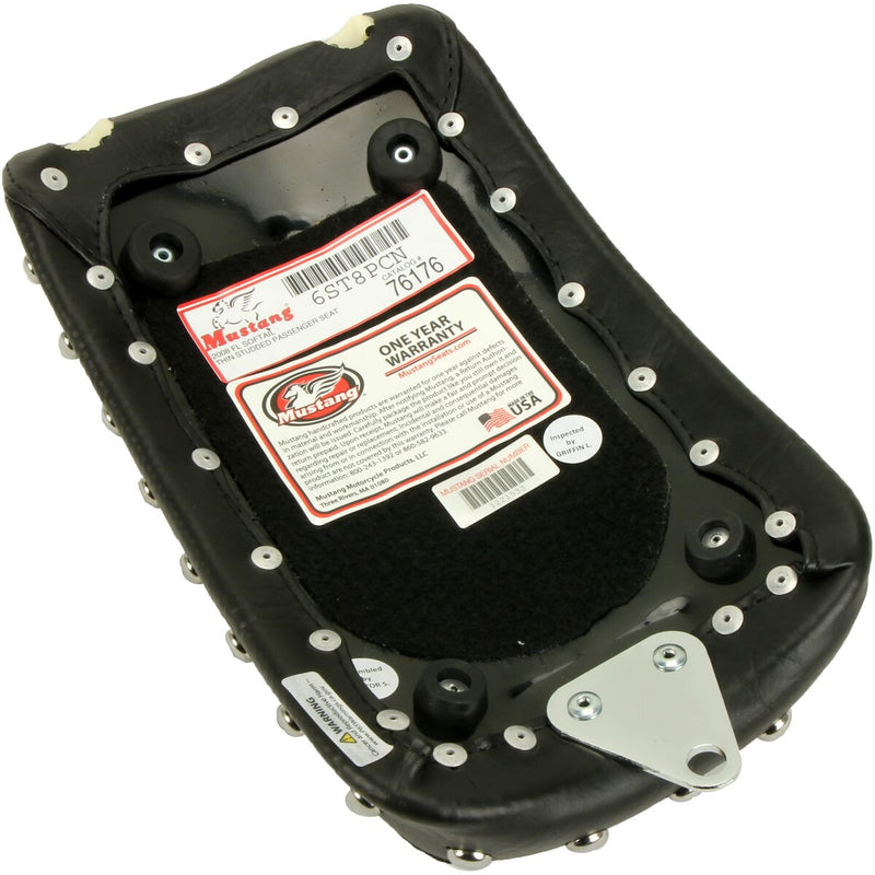 MUSTANG 6" Wide Rear Seat - Chrome Studs - FLST '00-'17